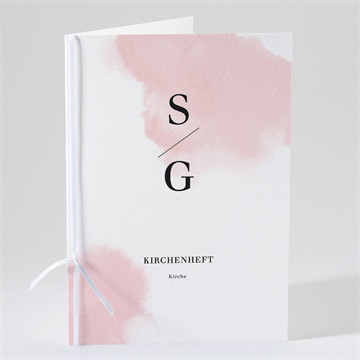 Kirchenheft Hochzeit schwarz und pastell