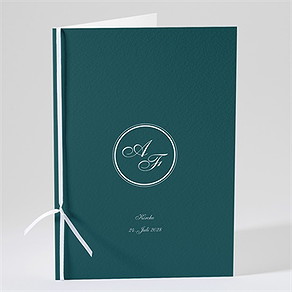 Kirchenheft Hochzeit klassisches monogramm