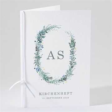 Kirchenheft Hochzeit initialen