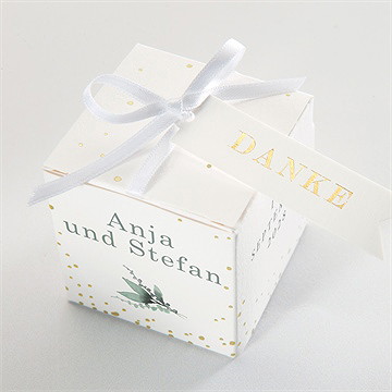 Geschenkbox Hochzeit initialen - gold - Vue 4