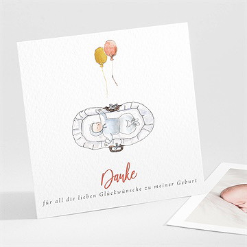 Dankeskarte Geburt Schlaf Gut!