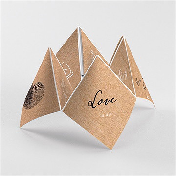 Hochzeitseinladung abdruck des herzens - origami