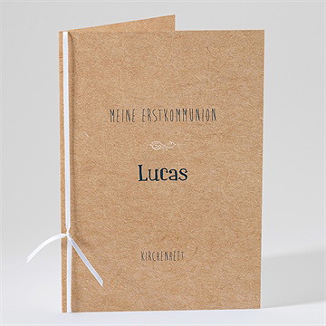 Kirchenheft Kommunion kraftpapierillustration