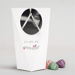 Geschenkbox Hochzeit blumenrahmen - schachtel