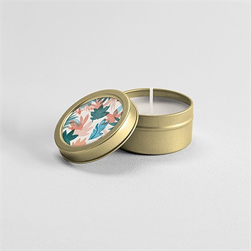 Kerze Geburt flower power - Vue 3