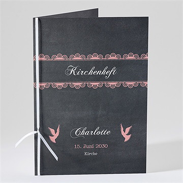 Kirchenheft Kommunion rosa taube
