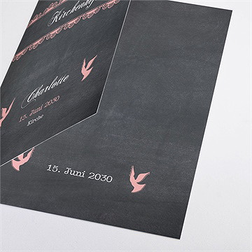 Kirchenheft Kommunion rosa taube - Vue 2