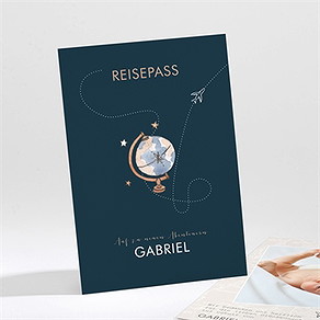 Dankeskarte Geburt mein erster reisepass