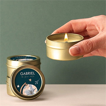 Kerze Geburt mein erster reisepass - Vue 2