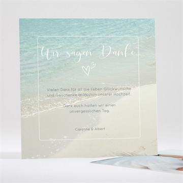 Dankeskarte Hochzeit Strandhochzeit