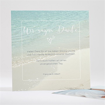 Dankeskarte Hochzeit strandhochzeit