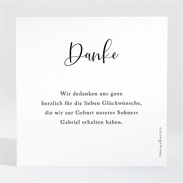 Dankeskarte Geburt unser kleiner schatz - Vue 2