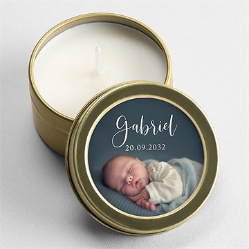 Kerze Geburt unser kleiner schatz