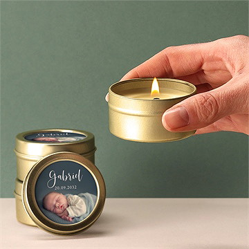 Kerze Geburt unser kleiner schatz - Vue 2