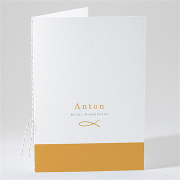 Kirchenheft Kommunion senfgelb