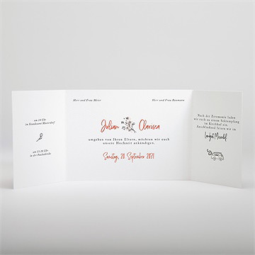 Hochzeitseinladung love and peace - doppelklapp - Vue 2