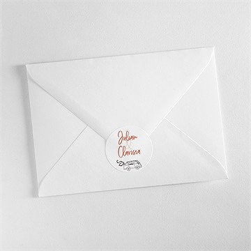 Aufkleber Hochzeit love and peace - Vue 3