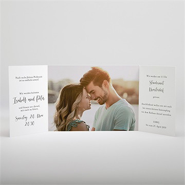 Hochzeitseinladung strandliebe - doppelklapp - Vue 2