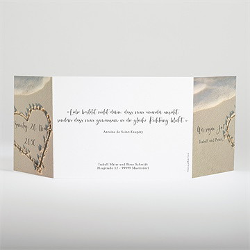 Hochzeitseinladung strandliebe - doppelklapp - Vue 3