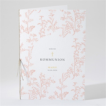 Kirchenheft Kommunion Pflanzendrucke