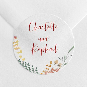 Aufkleber Hochzeit feuerland