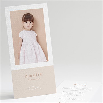 Menükarte Kommunion Goldener Fisch