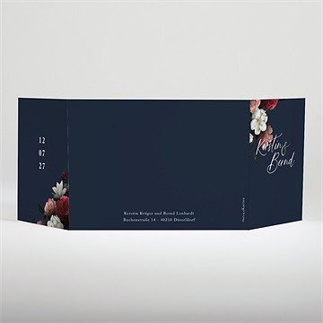 Hochzeitseinladung Nachtblumen - Doppelklapp - Vue 3