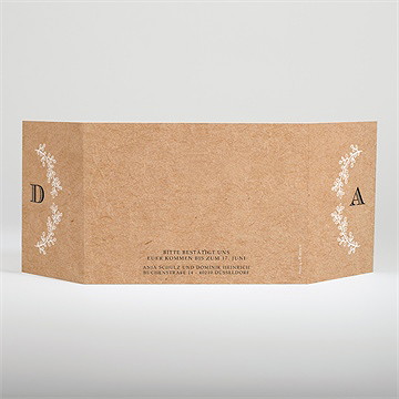 Hochzeitseinladung Kleines Origami - Doppelklapp - Vue 3