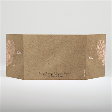 Hochzeitseinladung Herzabdruck - Doppelklapp - Vue 3