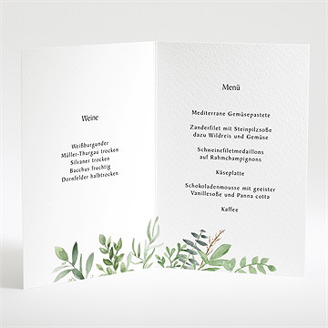 Menükarte Kommunion pflanzenillustration - Vue 2