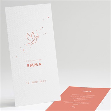 Menükarte Kommunion taube