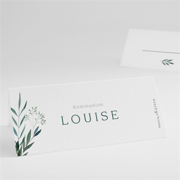 Tischkarte Kommunion gartenfest - gold