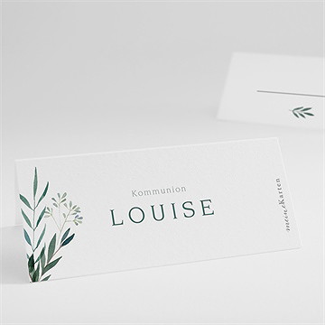 Tischkarte Kommunion gartenfest