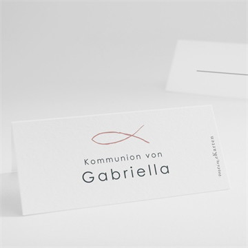 Tischkarte Kommunion heiliger tag - gold