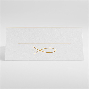 Tischkarte Kommunion senfgelb - Vue 2