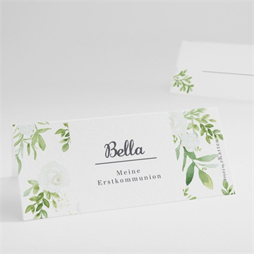 Tischkarte Kommunion ornamente - gold