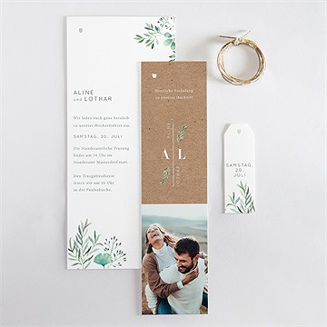 Hochzeitseinladung Landluft - Dreiteilig - Vue 4