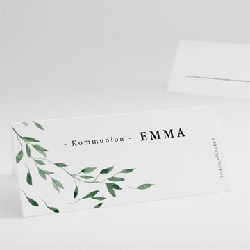 Tischkarte Kommunion Schöne einfachheit