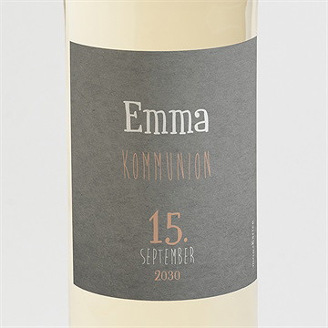 Flaschenetikett Kommunion Kommunionssymbole