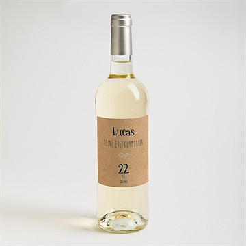 Flaschenetikett Kommunion Kraftpapierillustration - Vue 2