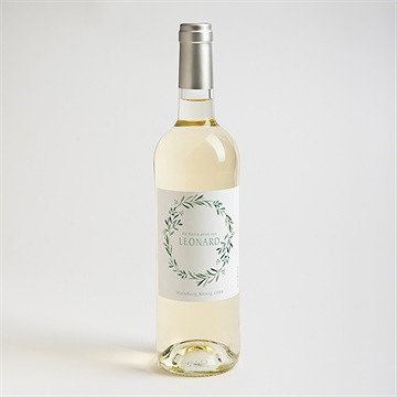 Flaschenetikett Kommunion Blätter Und Vergoldung - Vue 2