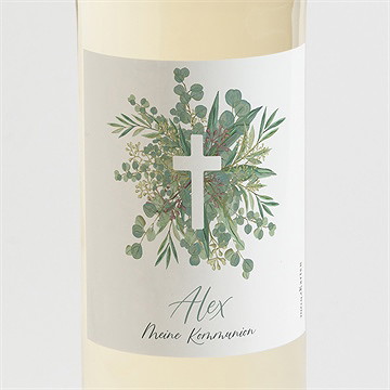 Flaschenetikett Kommunion Anmut