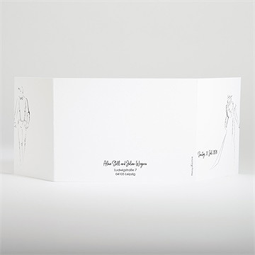 Hochzeitseinladung blühende schönheit doppelklapp - vue 3