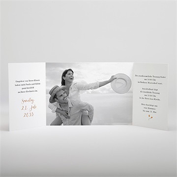 Hochzeitseinladung zu zweit - doppelklapp - Vue 2