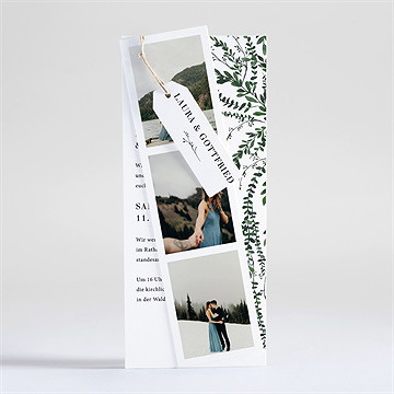 Hochzeitseinladung Waldrand - Dreiteilig