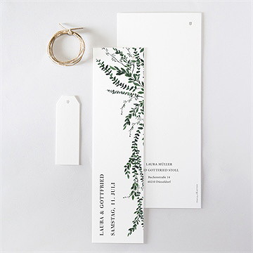 Hochzeitseinladung Waldrand - Dreiteilig - Vue 5