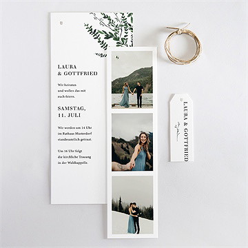 Hochzeitseinladung Waldrand - Dreiteilig - Vue 4