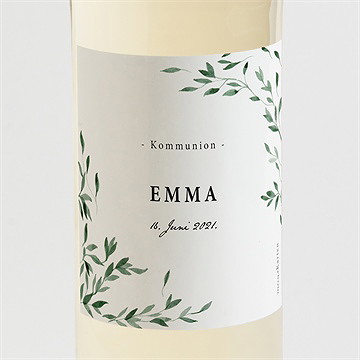 Flaschenetikett Kommunion Schöne Einfachheit