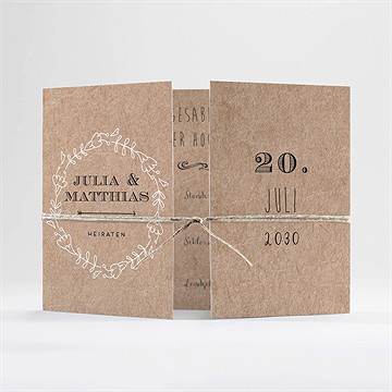 Hochzeitseinladung Zurück Zur Natur - Doppelklapp