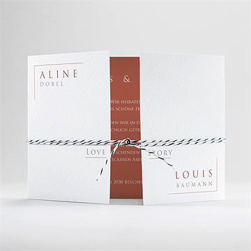 Hochzeitseinladung lovestory - doppelklapp